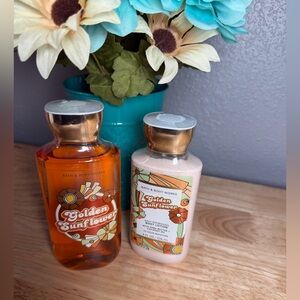 Bath & Body Works Golden Sunflower Body Wash and Lotion